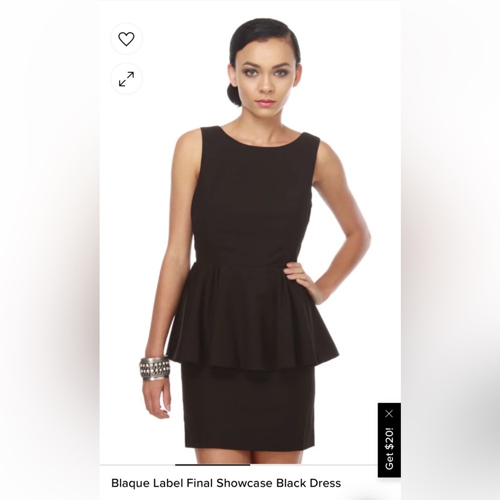 Blaque Label Black Sleeveless Peplum Mini Dress